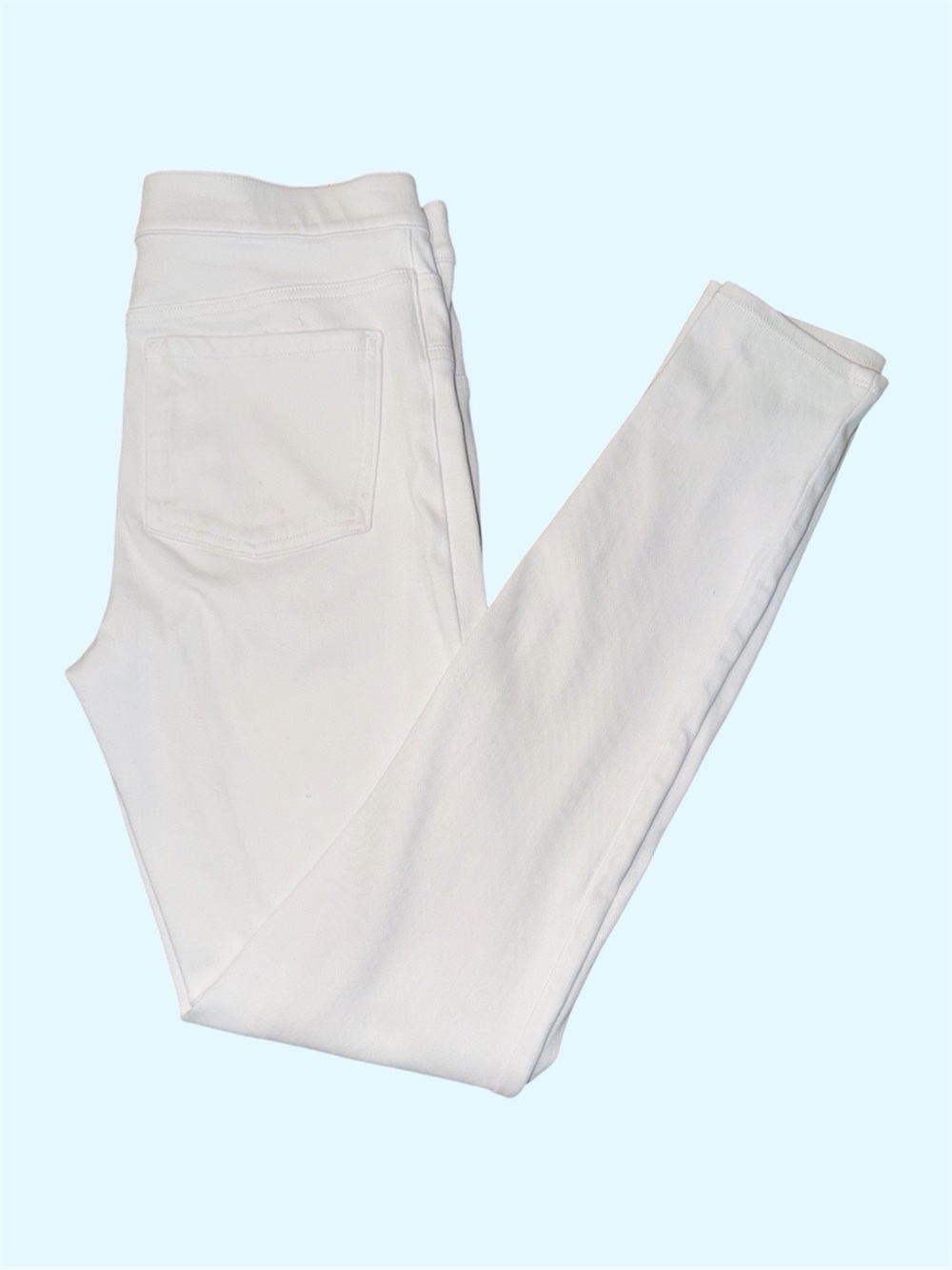 Spanx, Size S/P Tall, White, Jean-ish Pull-On Skinny Pants